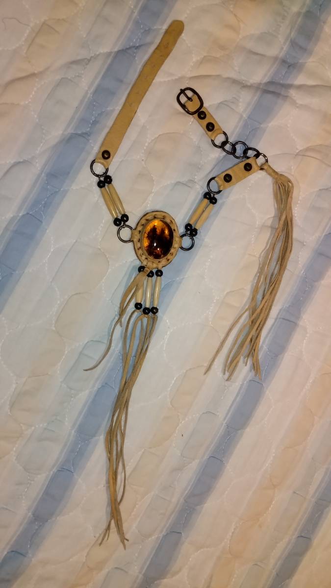 SHARE SPIRIT - 初期型DEADSTOCK　AMBER BONE necklaces 　アンバーネックレス　mexico