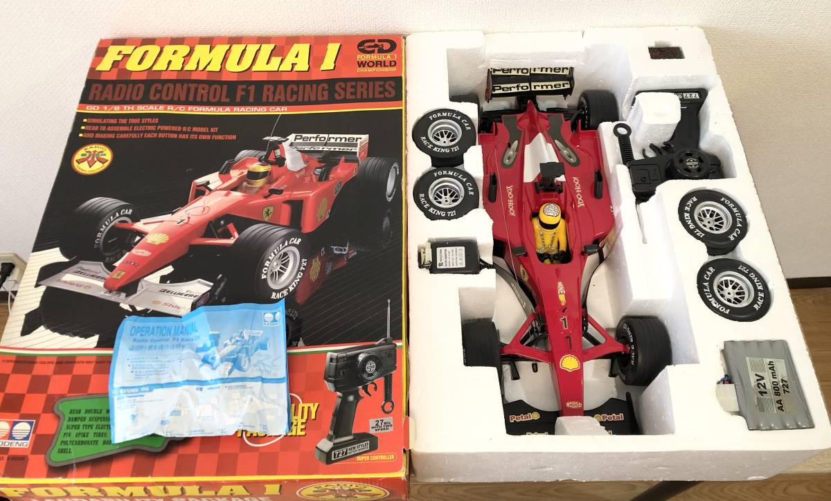 未使用 FORMULAⅠ フォーミュラ1 レーシングカー GD 1/8 組立済み ラジコンカー 赤 F1 引き取り可