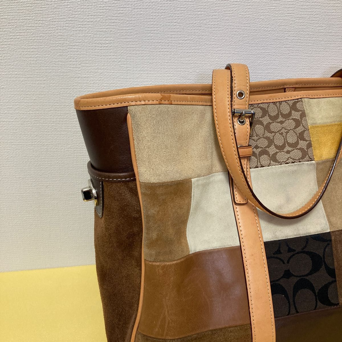 COACH コーチ スウェード パッチワーク トートバッグ|Yahoo COACH コーチ スウェード パッチワーク トートバッグ|Yahoo