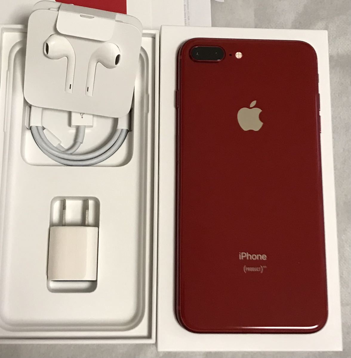 美品100%】SIMフリーiPhone8 Plus iPhone8plus 256GB red アイフォン8