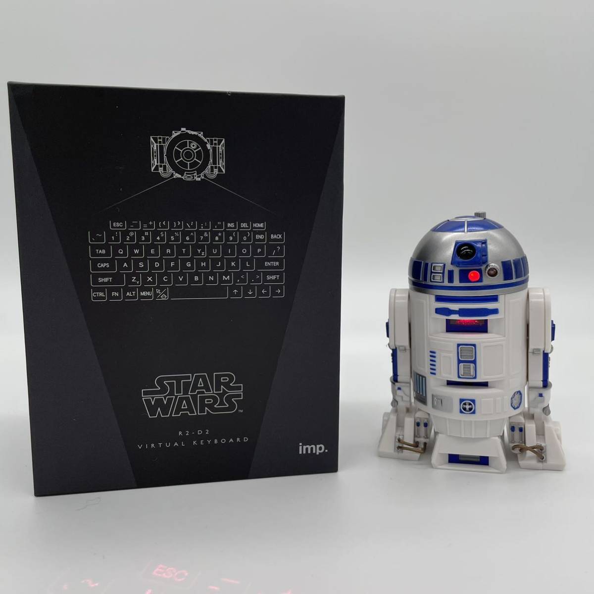 美品　スターウォーズ　STAR WARS R2-D2バーチャルキーボード　IMP-101 投影型キーボード　通電・動作確認済み_画像1