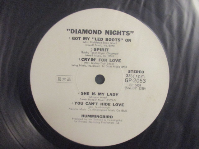 Hummingbird ： Diamond Nights LP (( Fusion Funk / Bernard Purdie(d) / 落札5点で送料当方負担の画像3