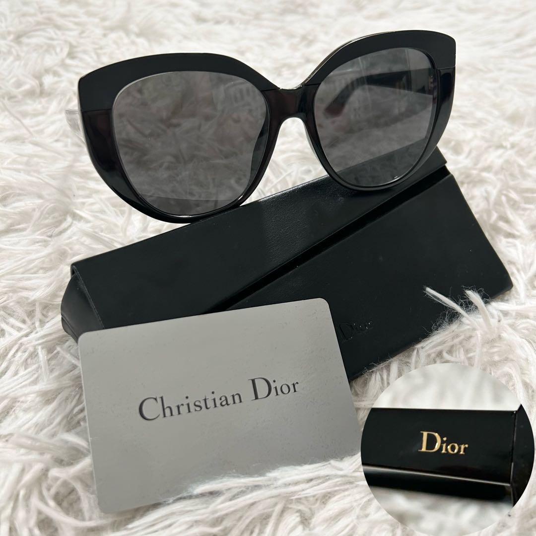 クリスチャン ディオール サングラス ブラック Dior D28Y1 ロゴ-