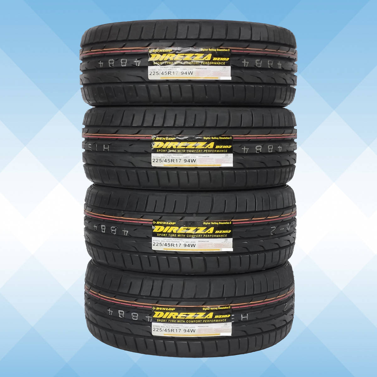 225/45R17 94W XL DUNLOP ダンロップ ディレッツァ DIREZZA DZ102 23年製 送料無料 4本税込 \45,800より 3_画像1