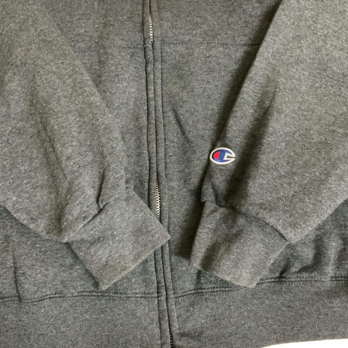 Champion チャンピオンフルジップパーカー カレッジスウェットパーカー古着メンズXL_画像7