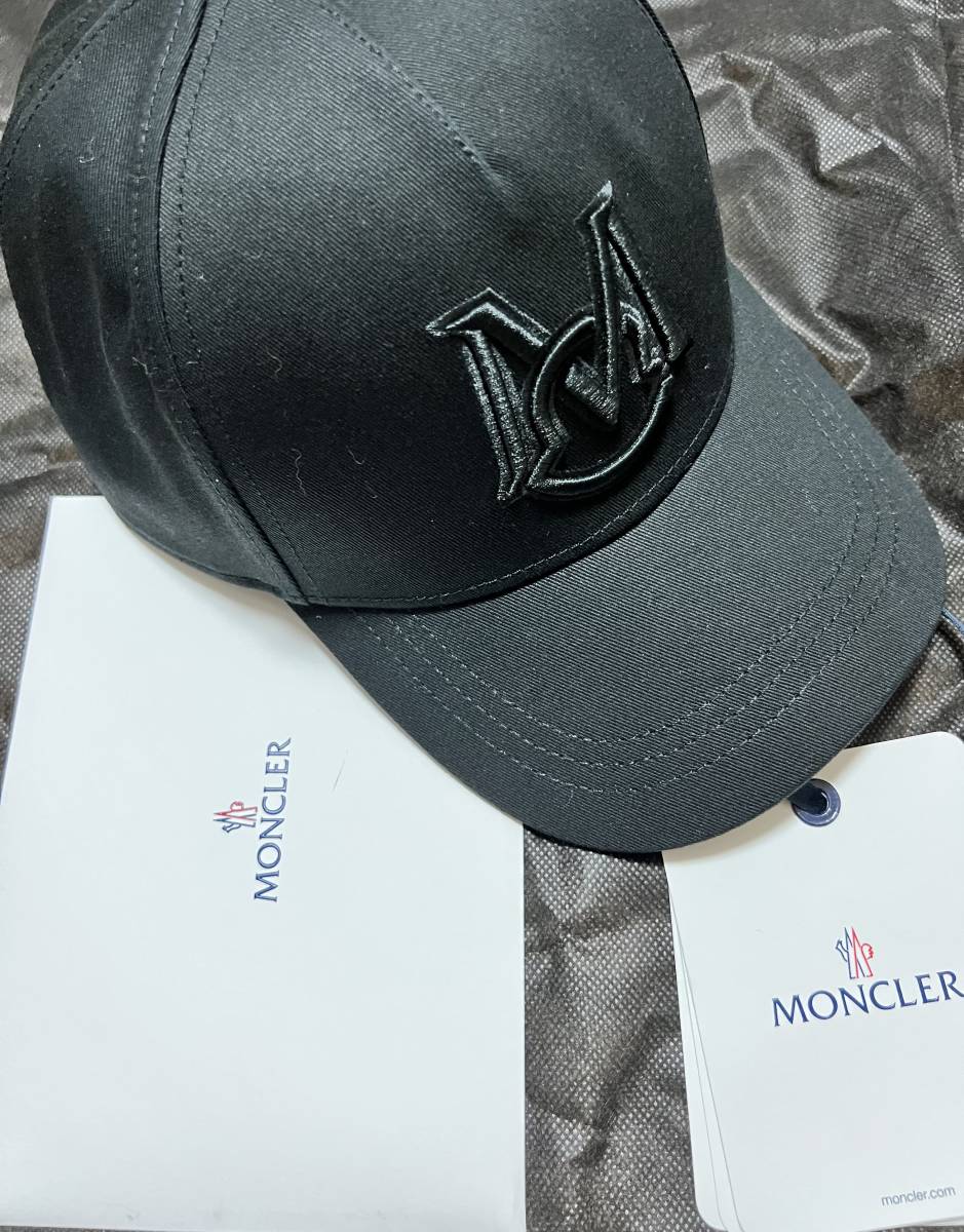 モンクレール　MONCLER キャップ　帽子　ロゴ　ブラック　フラグメント