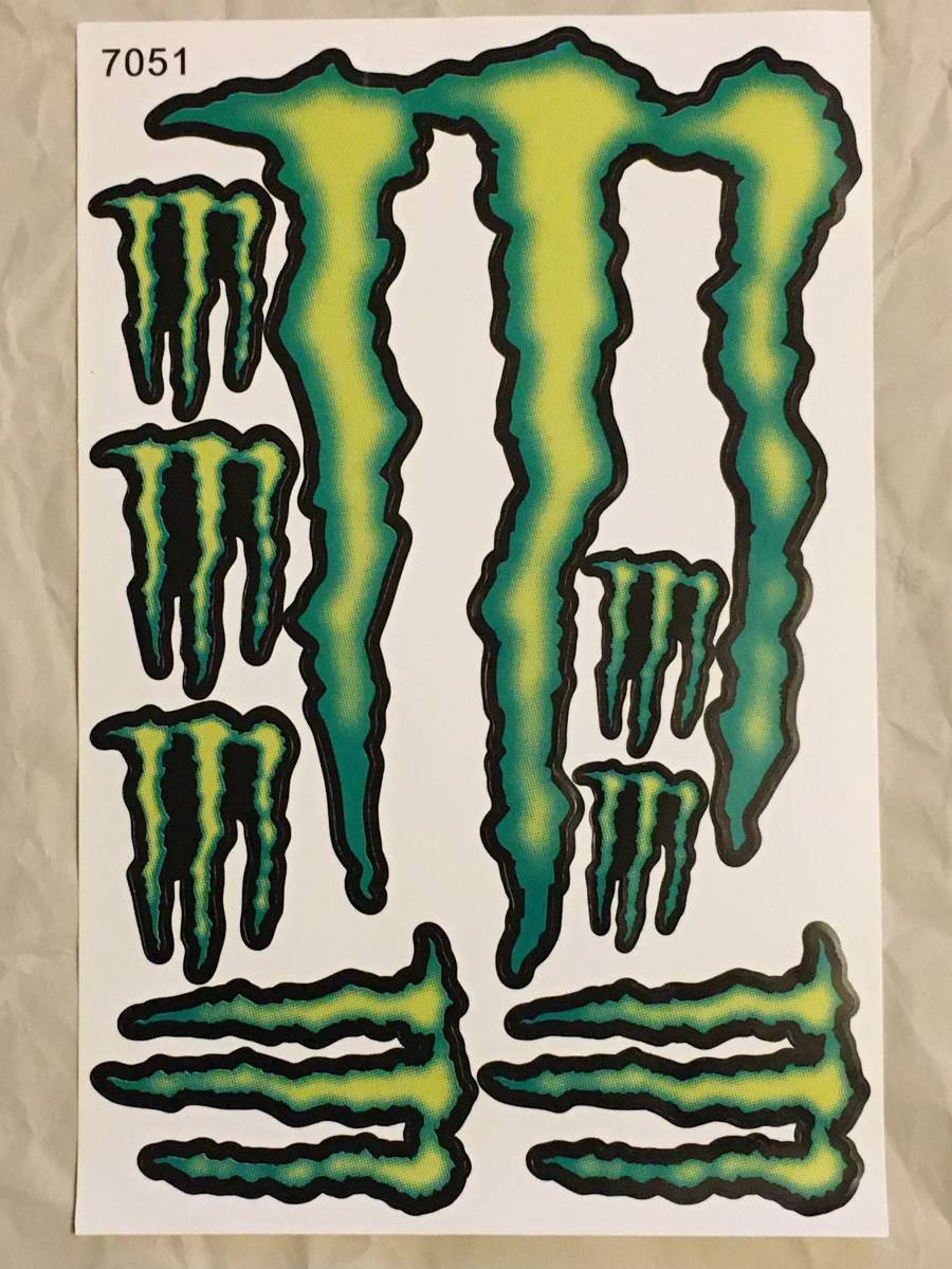 Monster Energy モンスターエナジー ステッカーシート文字無_画像1