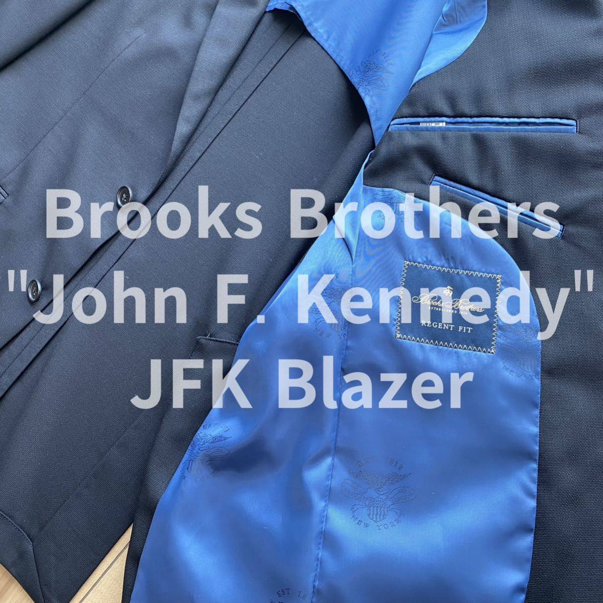 希少 Brooks Brothers ブルックスブラザーズ J.F.ケネディ JFK ブレザー ジャケット 黒 ブラック 38 カノニコ CANONICO ホップサック 新品