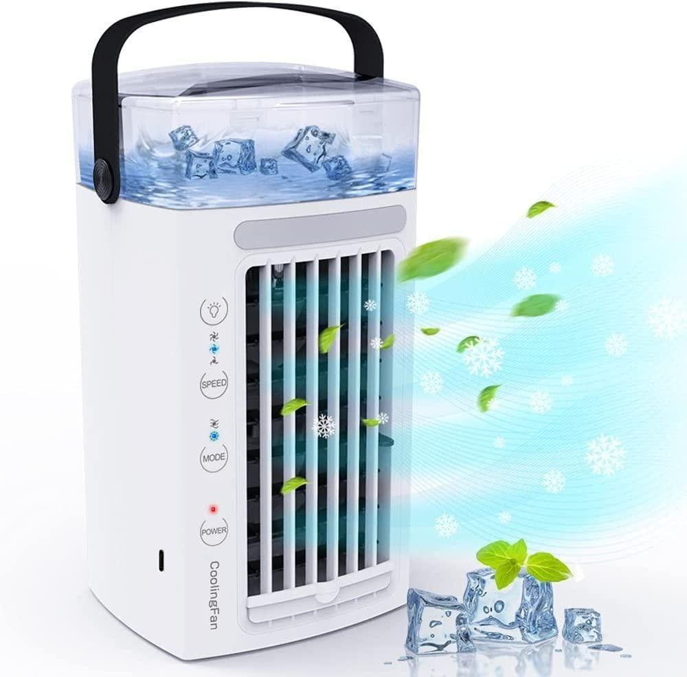 加湿器　冷風扇  UVライト除菌 冷風機 卓上 3段階風量調節 小型クーラー ー台多役
