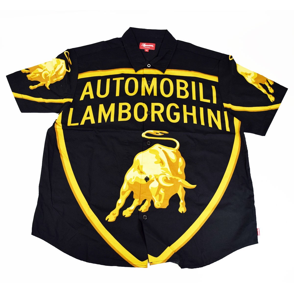 2020SS Supreme シュプリーム Automobili Lamborghini S/S Shirt ランボルギーニ シャツ Mサイズ 100%コットン 32280411