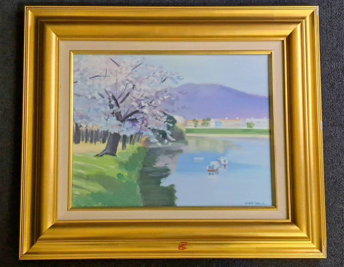 真作保証 西谷勝輝 油彩 F6号「桜咲くころ」 風景画 油絵 絵画 真作保証 西谷勝輝 油彩 F6号「桜咲くころ」 風景画 油絵 絵画