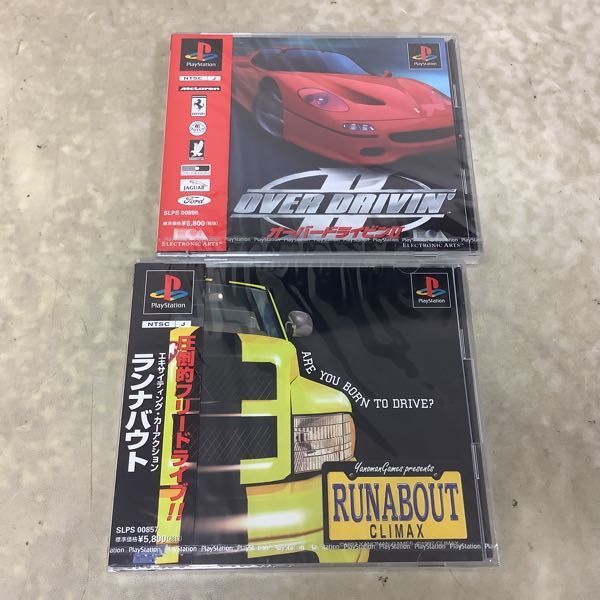 1円〜 未開封 PlayStation ソフト ランナバウト、オーバードライビンII