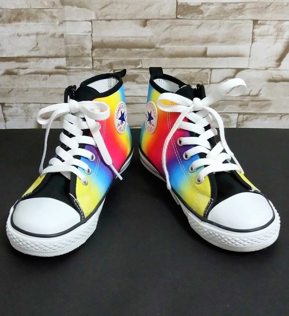 【CONVERSE】コンバース☆コンバースオールスター☆ハイカットスニーカー☆レインボーカラー☆ジュニアサイズ☆20cm♪_画像2