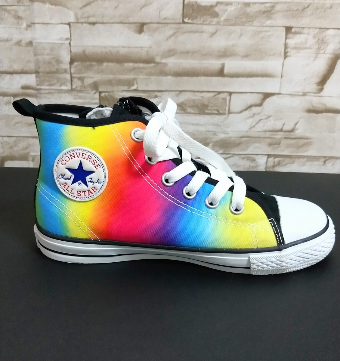 【CONVERSE】コンバース☆コンバースオールスター☆ハイカットスニーカー☆レインボーカラー☆ジュニアサイズ☆20cm♪_画像3