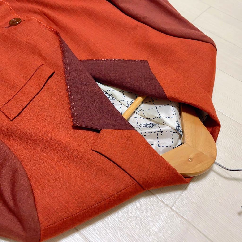 【極美品】 Vivienne Westwood MAN 14ss ランウェイコレクション テーラードジャケット 二枚生地 カットオフ 48(M) リゾートウエア 1円_画像6