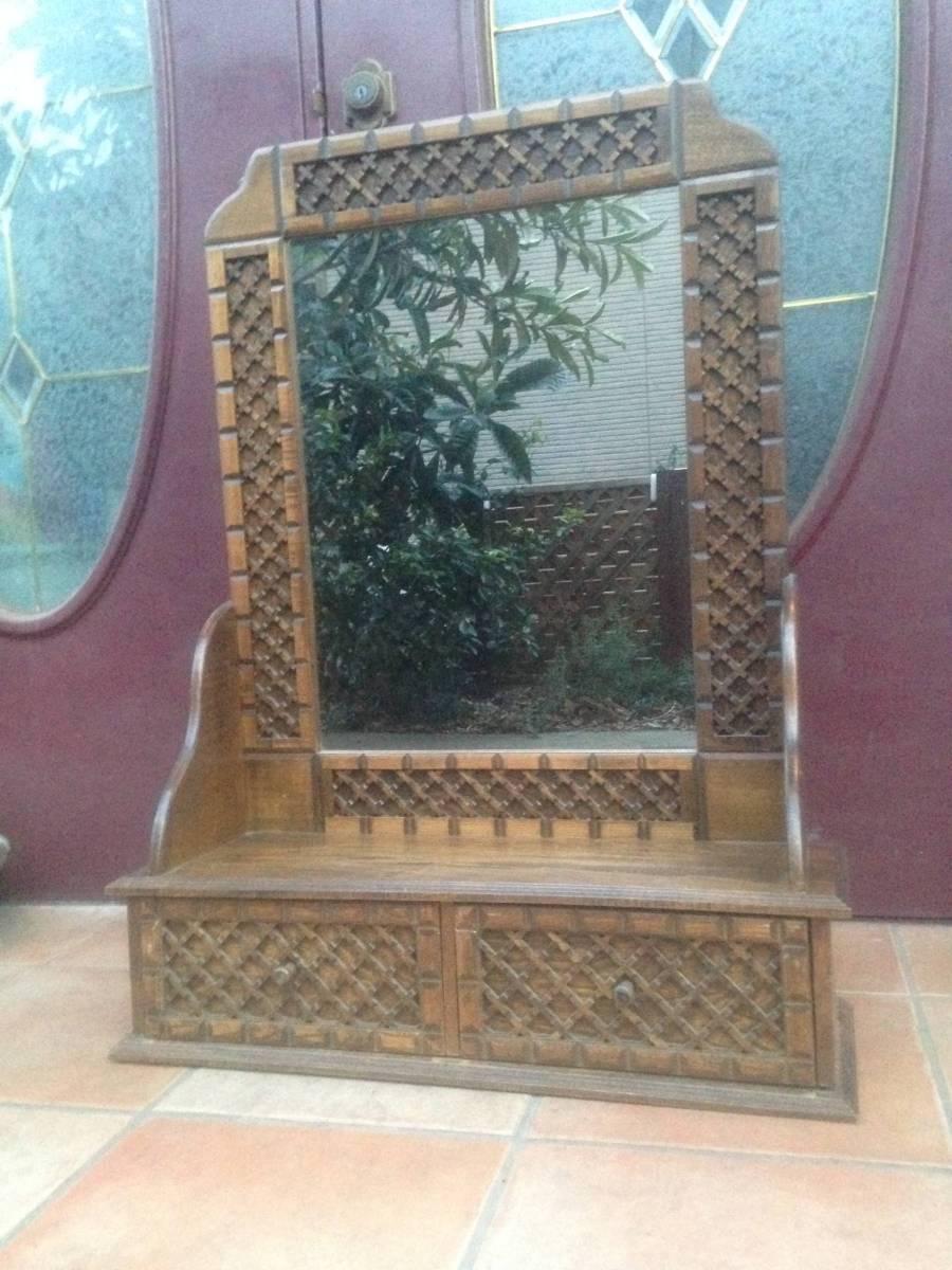  ethnic manner Asian taste dresser Classics tile wooden dresser dresser dresser mirror ... mirror antique style one surface mirror storage equipped 