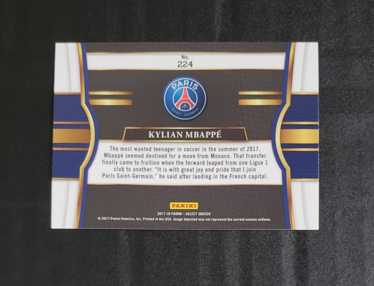 【パリサンジェルマン退団決定】【ルーキー】kylian mbappe panini select rc エムバペ　ムバッペ　パリサンジェルマン_画像2