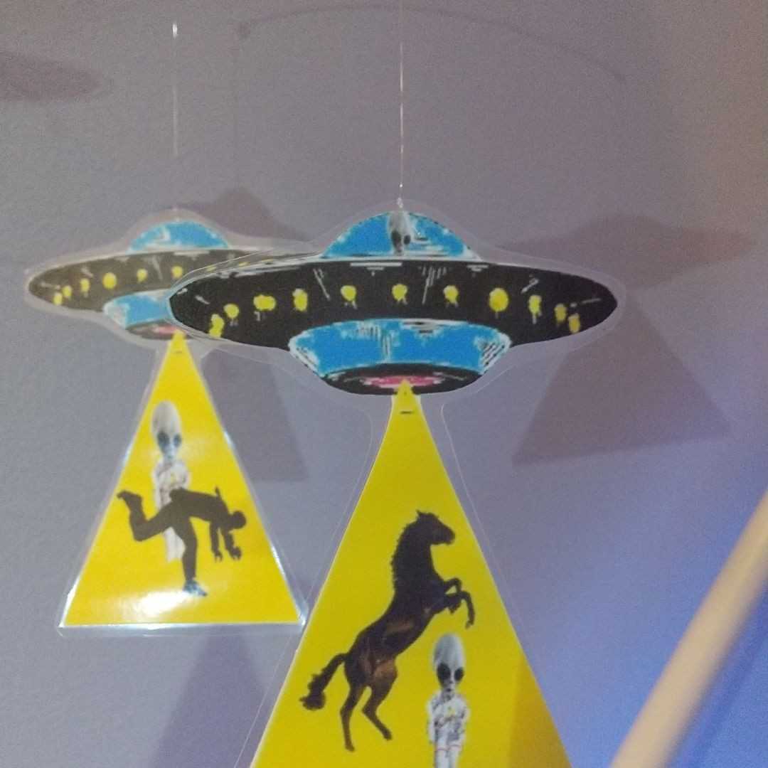 UFO 宇宙人 グレイ エイリアン モビール ユーホー UFO 宇宙人 グレイ エイリアン モビール ユーホー