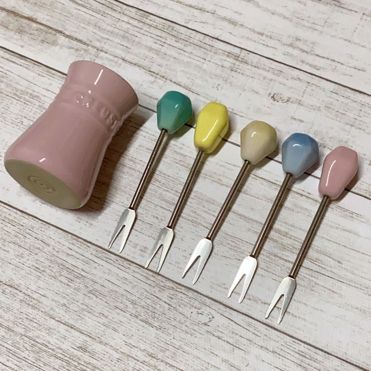 新品】ルクルーゼ フードピックセット ソルベコレクション 新品】ルクルーゼ フードピックセット ソルベコレクション