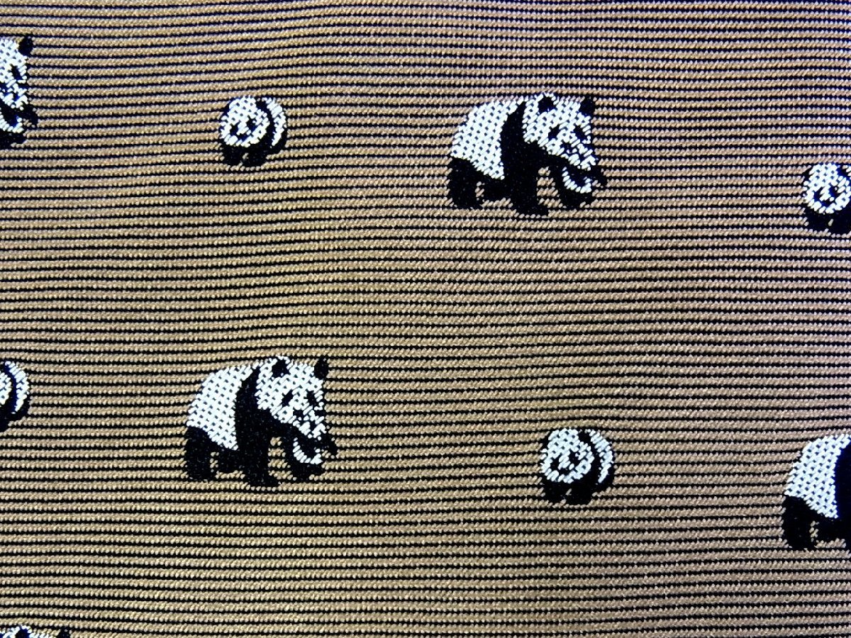 DC00112♪良品【キャラ柄】刺繍「パンダ 動物 親子」ネクタイ♪の画像1