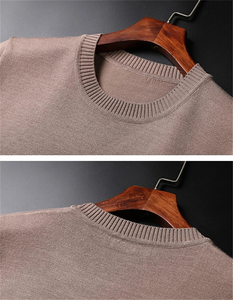 ニットセーター 半袖 メンズ トップス サマーニット サマーセーター ニットTシャツ クルーネック ルームウェア 70305/XL:ブラウン_画像3