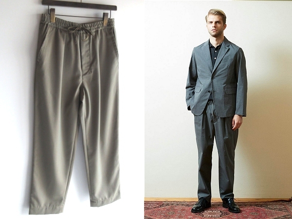 新しい コンフォート ウールギャバジン TROUSERS EASY WIDE COMFORT