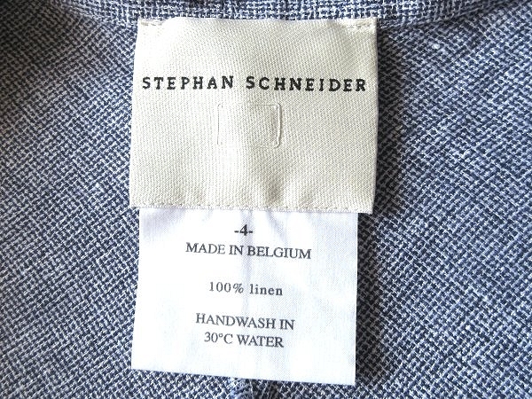 Stephan Schneider Stephen Schneider соотношение крыло si-m отсутствует широкий Silhouette linen рубашка 4 темно-синий темно-синий белый Belgium производства кошка pohs соответствует 