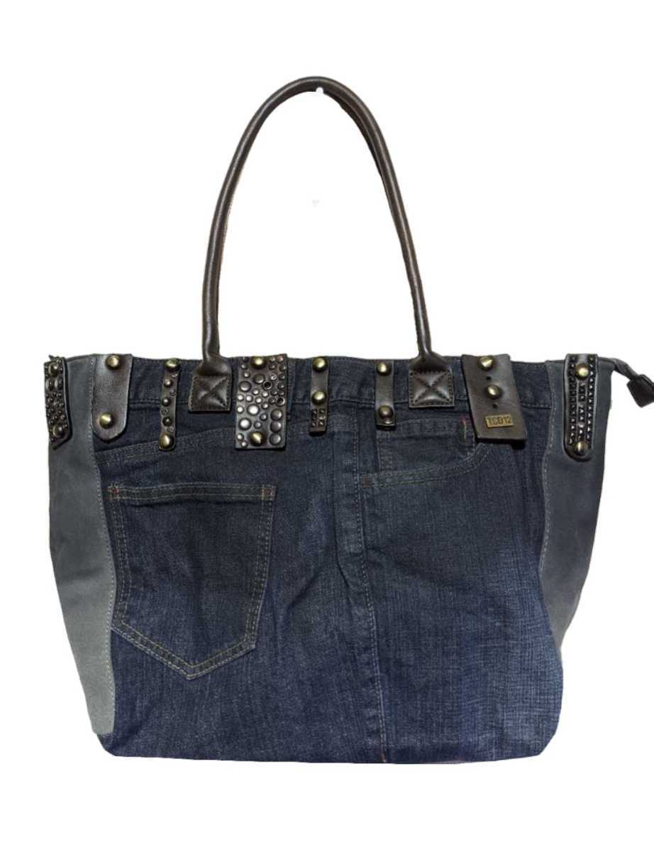 TSD12 RESEARCH☆Denim Studded トートバッグ サイド部分グレースウェード☆新品★再値下げ_画像1