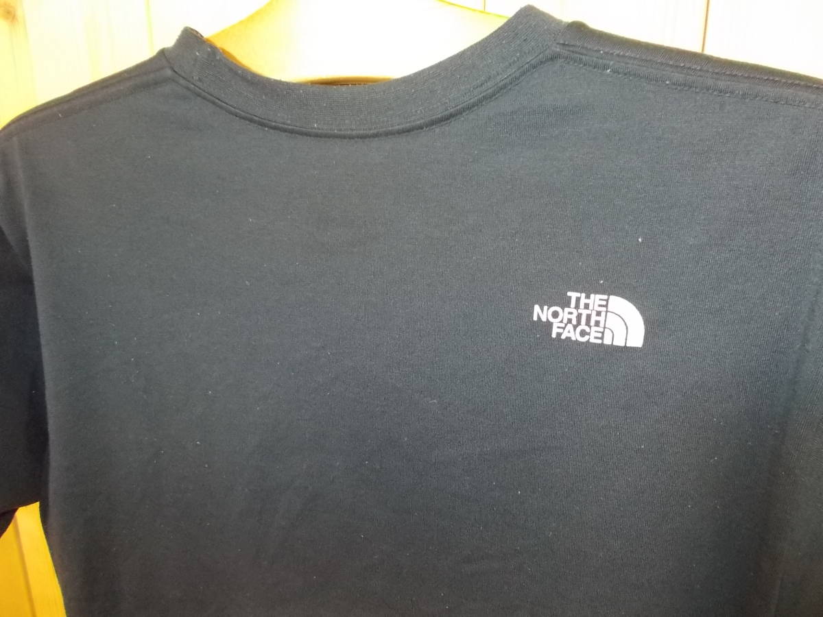 a708◆THE NORTH FACE プリントTシャツ◆サイズL ネイビー ゴールドウィン ノースフェイス クルーネックTシャツ NT31808Z 送料360円 5H_画像4