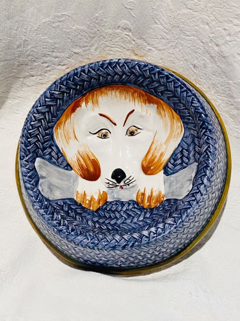  Italy made ceramics dog tableware for pets tableware food bowls water .. bowl water .. plate thing inserting container Golden retoli Barbie gru Seto thing decoration plate 