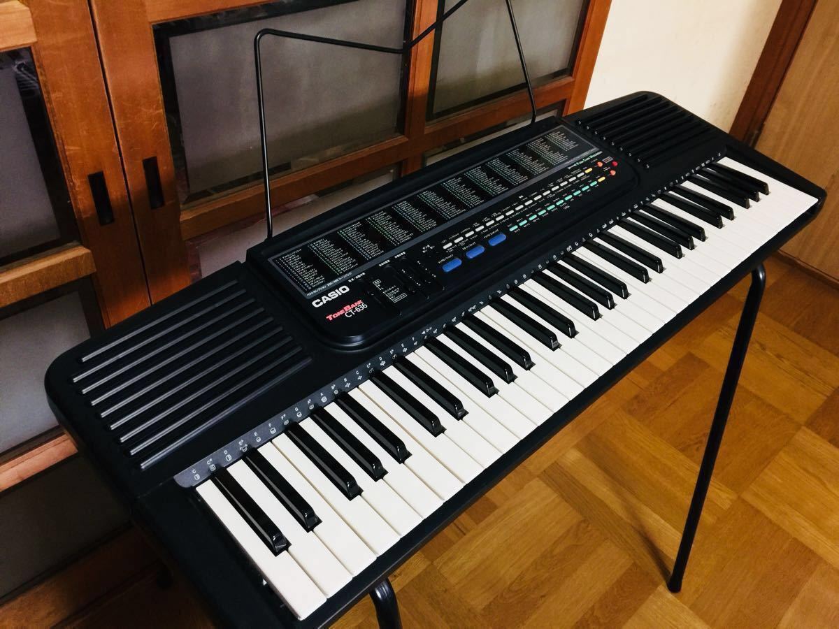 electron keyboard CASIO TONE BANK CT 636 stand attaching synthesizer Real Yahoo auction salling