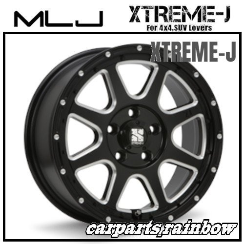 ★MLJ/エムエルジェイ XTREME-J エクストリームジェイ 16×5.5Ｊ 5/139.7 +20★グロスブラックミルド★JA/JBジムニー★4本価格★