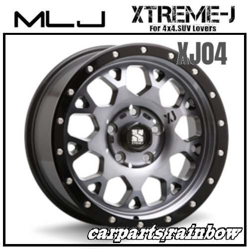 ★MLJ/エムエルジェイ XTREME-J XJ04 18×8.0J/8J 5/127 +35★グロスブラックマシーン/スモーククリア★ラングラー/チェロキー★4本価格★_画像1