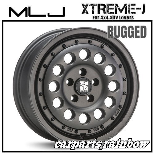 ★MLJ/エムエルジェイ XTREME-J RUGGED /ラギッド 16×6.5J 5/100 +38★ガンブラック★ライズ/ロッキー ハイブリッド★4本価格★