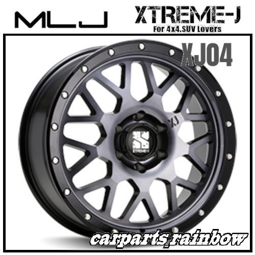 ★MLJ/エムエルジェイ XTREME-J XJ04 20×8.5J 6/139.7 +18★グロスブラックマシーン/スモーククリア★プラド/サーフ/パジェロ★4本価格★_画像1