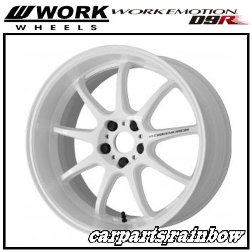 ★WORK/ワーク EMOTION エモーション D9R 18×8.5J 5/114.3 +38★ホワイト/WHT★_画像1