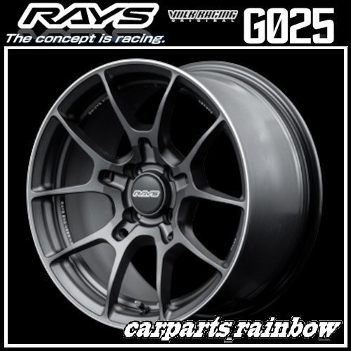 ★RAYS/レイズ VOLKRACING ボルクレーシング G025 19×8.0J/8J 5/120 +45★マットガンブラック/リムエッジDC(MK)★_画像1