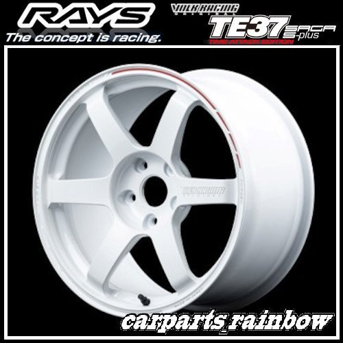 ★RAYS/レイズ VOLKRACING ボルクレーシング TE37SAGA S-plus TIME ATTACK EDITION 18×8.5J 5/114.3 +36★ホワイト(WR)★_画像1