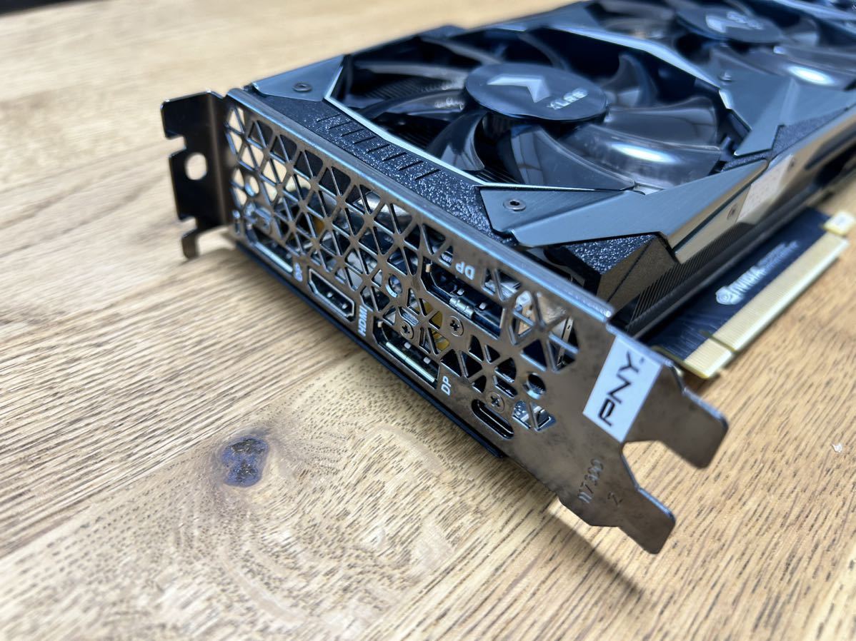 PNY XLR8 GAMING GEFORCE RTX 2080 Ti 11GB GDDR6 RAY TRACING DIRECTX 12 OVERCLOCKED 4x Monitors 動作確認済み 美品 GPU グラボ_画像4