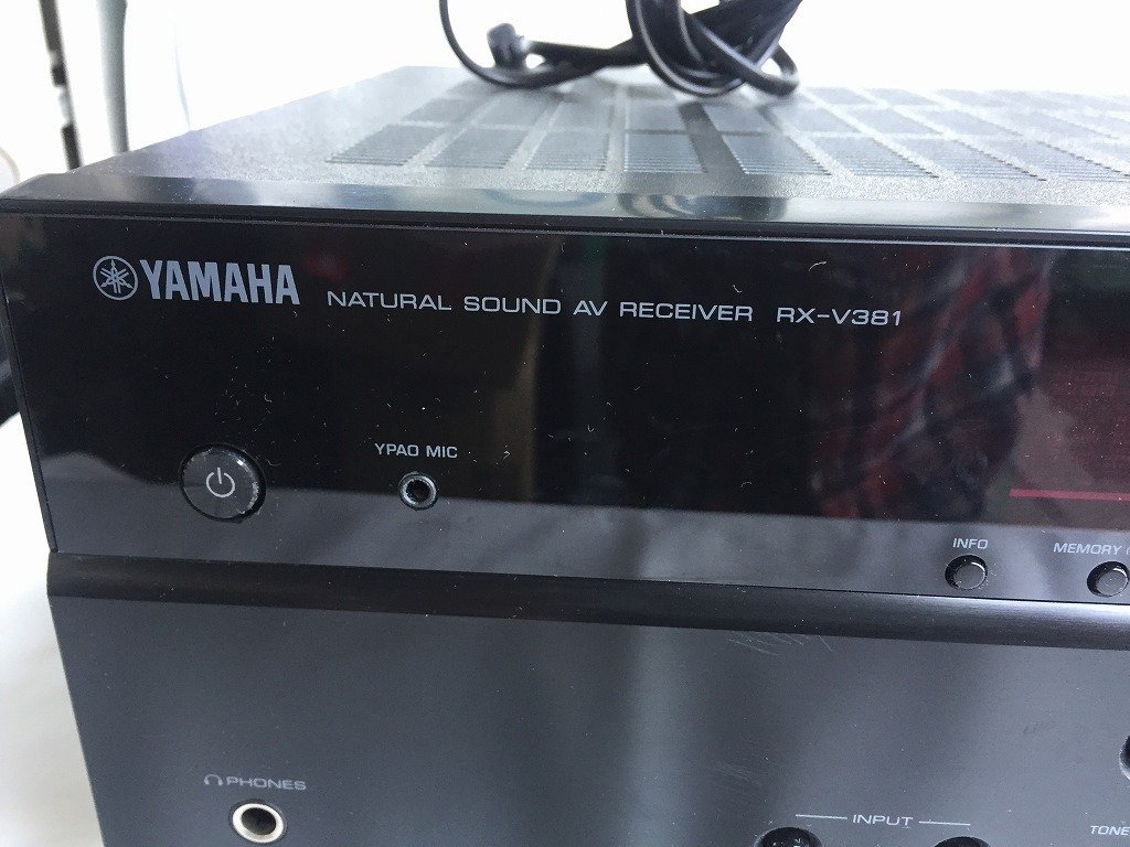 ○YAMAHA RX-V381 AVアンプホームシアターオーディオ音響機器通電確認