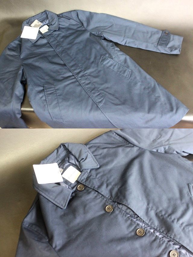 Coroai コロアイ メンズ 中綿ステンカラー コート ネイビー サイズM 中綿入り はっ水加工/ジャケット☆_照明の影響にて明るく写っております。