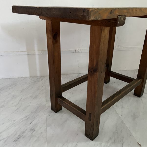 ヴィンテージ レトロ レトロ 古い 木製 飾り台 棚 古家具 作業台 机 テーブル_画像6