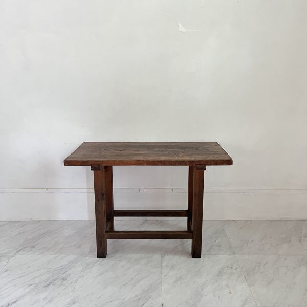 ヴィンテージ レトロ レトロ 古い 木製 飾り台 棚 古家具 作業台 机 テーブル_画像3