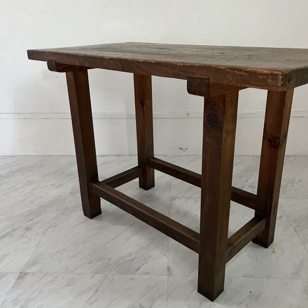 ヴィンテージ レトロ レトロ 古い 木製 飾り台 棚 古家具 作業台 机 テーブル_画像8