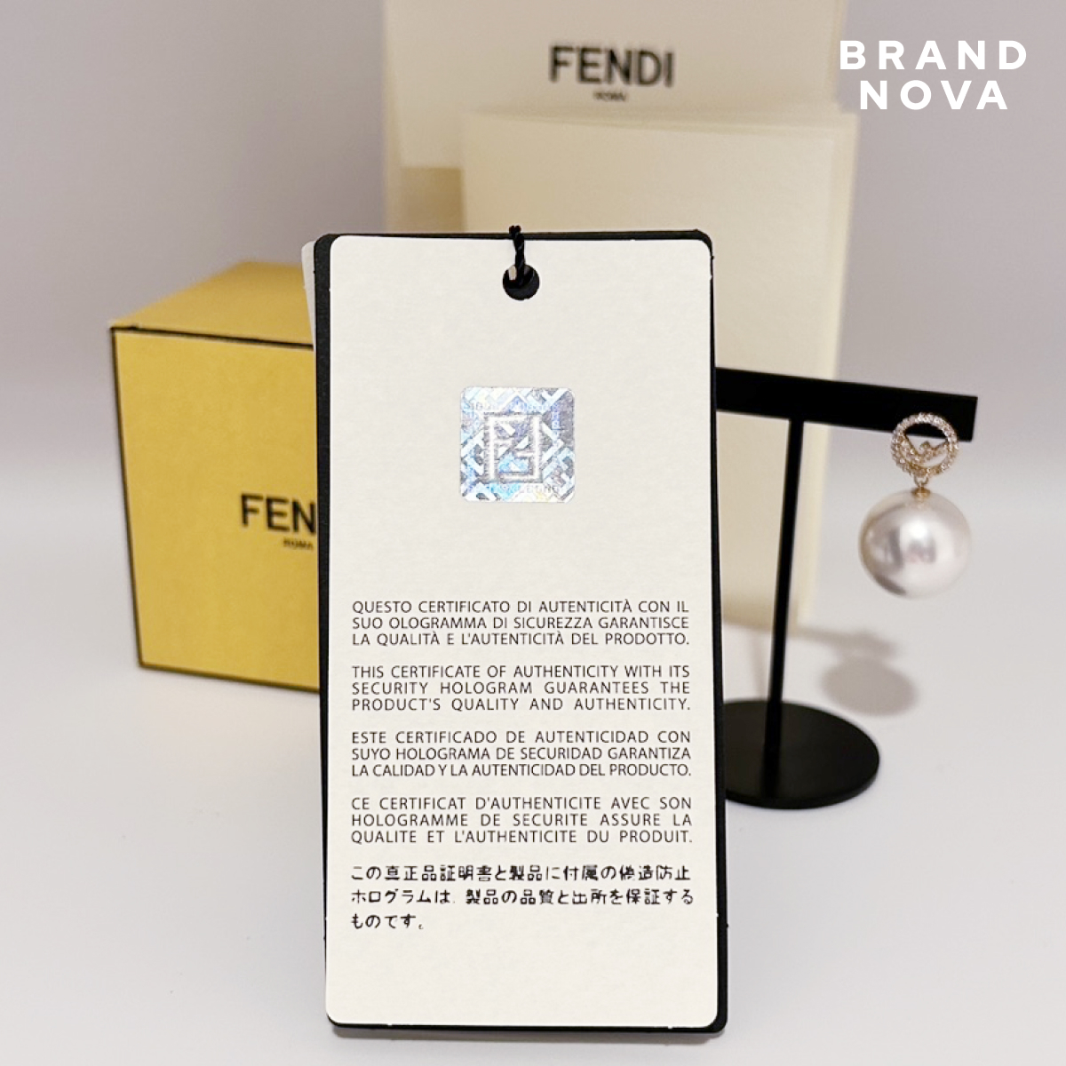 FENDI エフ イズ フェンディ ピアス ゴールド パール F is Fendi 82_画像8