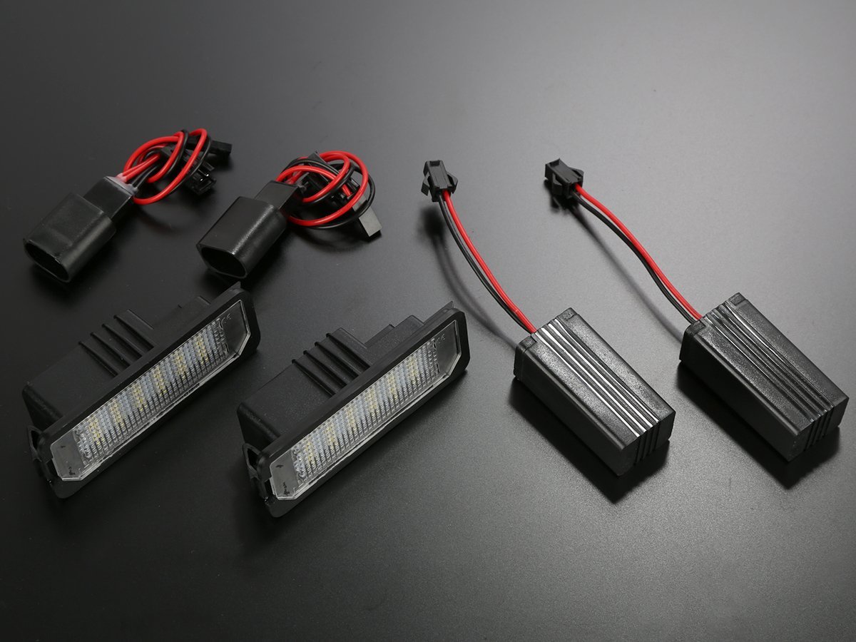 LED ライセンスランプ ザ ビートル ニュービートル シロッコ フェートン3D ルポ6X ポロ 6N 6R 6C 9N VW フォルクスワーゲン R-113_画像4