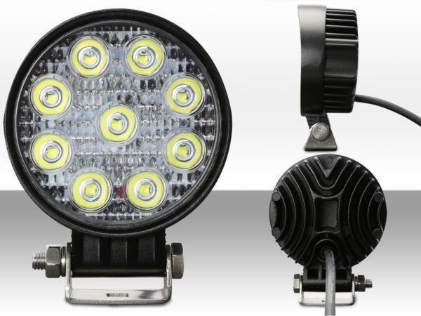 LED 作業灯 27W 1720ルーメン CREE製 XB-Dチップミニシリーズ 丸型 小型 軽量モデル ワークライト 各種 補助灯に 防水IP67 12V/24V P-468_画像2