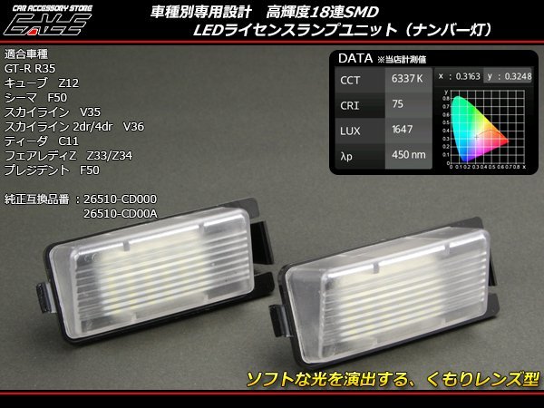 LED ライセンスランプ ニッサン F50シーマ / F50 プレジデント R-119_画像1