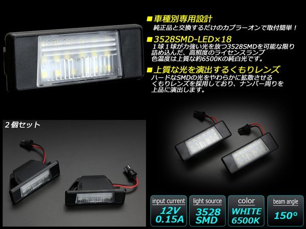 T31 エクストレイル J10 デュアリス LED ライセンスランプ R-139_画像2