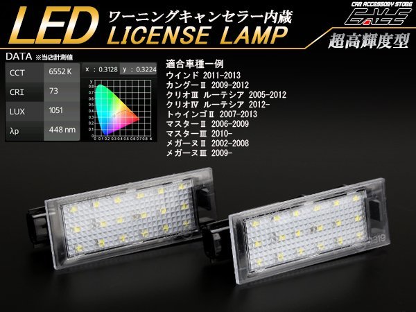 ルノー LED ライセンスランプ マスター2/3 ルーテシア R-410_画像1